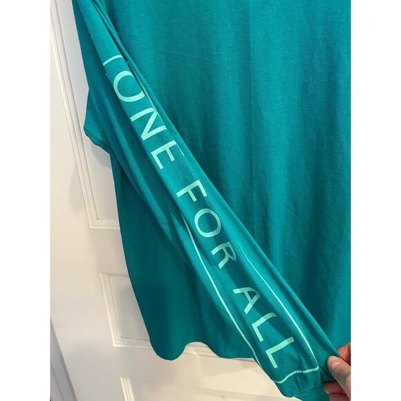 My Hero Academia Teal Green One for All Long Sleeve T-Shirt Size Medium M Anime - Picture 5 of 5